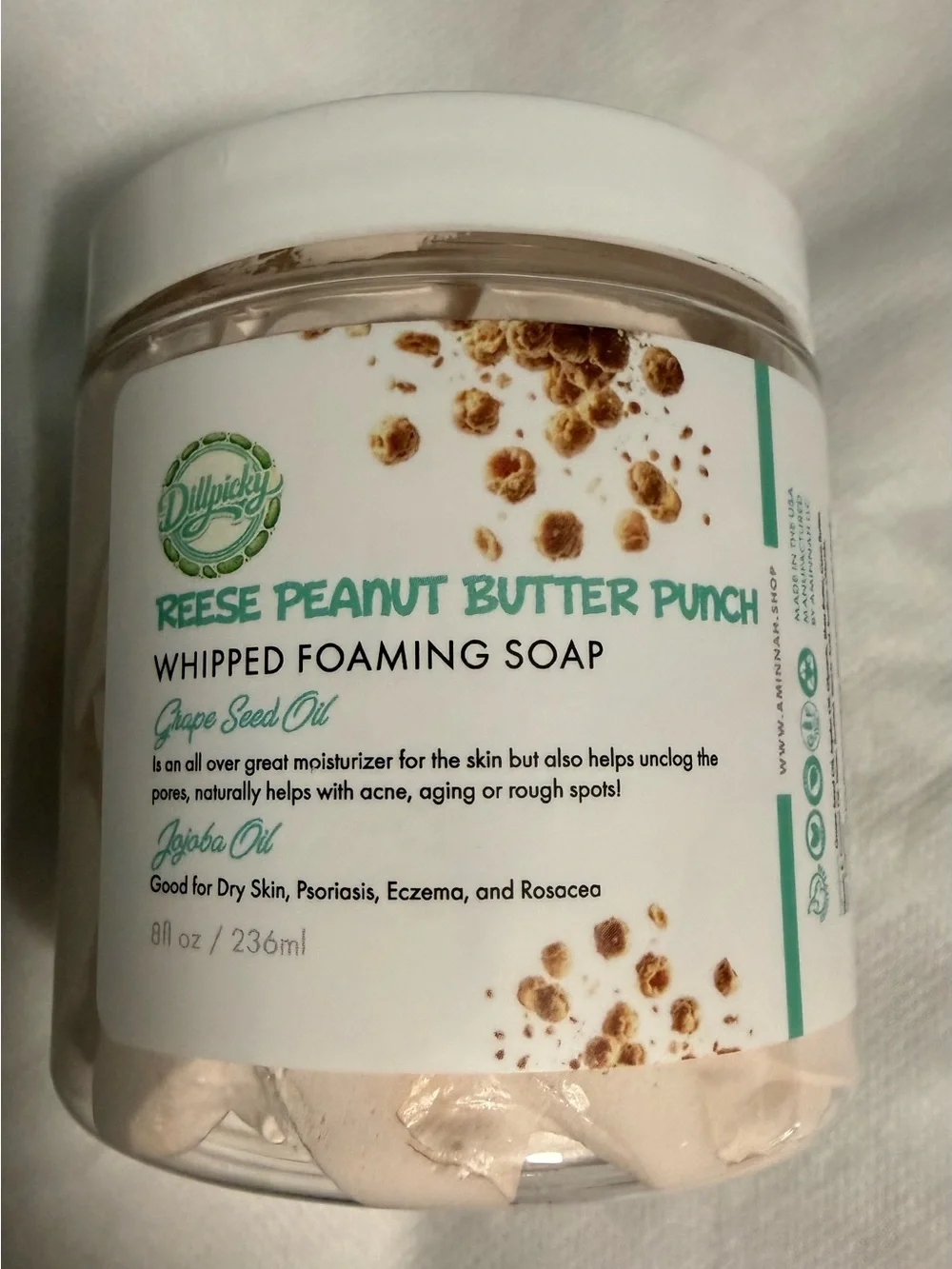 Aminnah/Dillpicky Collab “Reese Peanut Butter Punch” Whipped Foaming Soap!